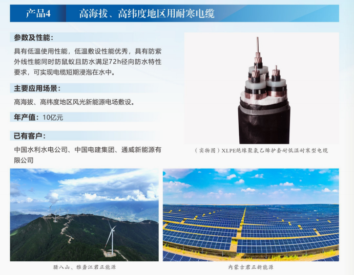 高海拔、高纬度地区用耐寒电缆